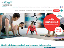 Tablet Screenshot of healthclubveenendaal.nl